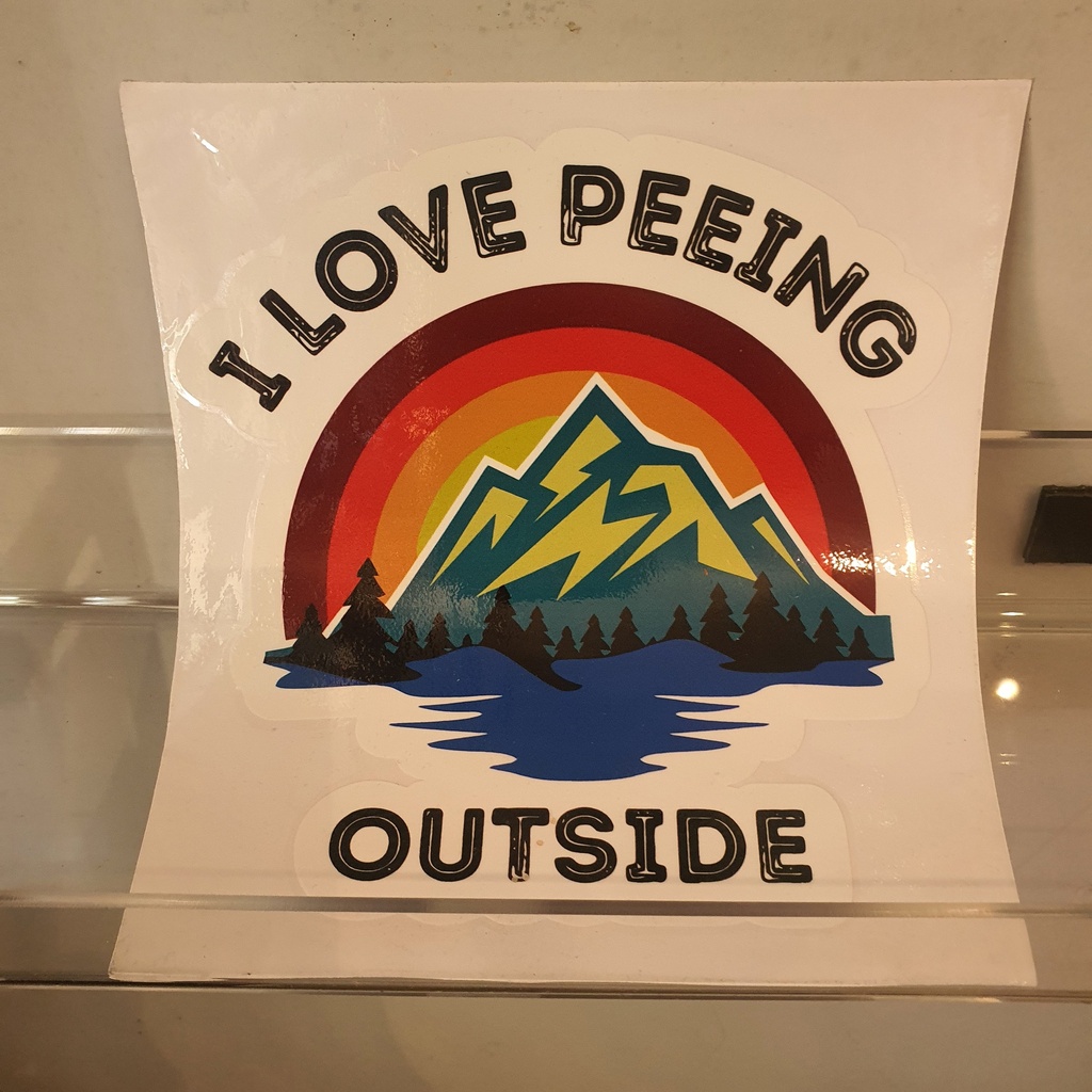 Sticker - "I Love Peeing Outside"