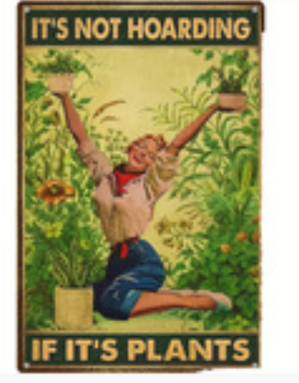 Tin Sign - 20cm x 30cm - Hoarding Plants