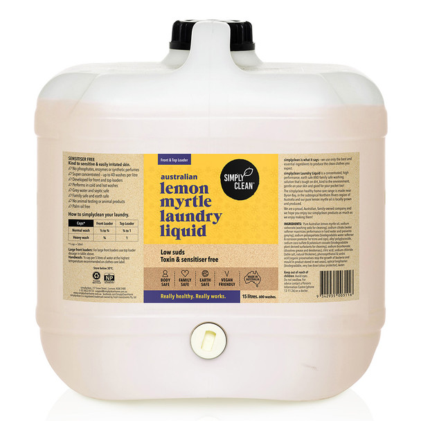 Simply Clean Lemon Myrtle Laundry Liquid REFILL 500ml