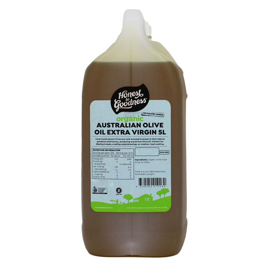 Honest to Goodness Organic Australian Olive Oil - Extra Virgin - REFILL 1litre
