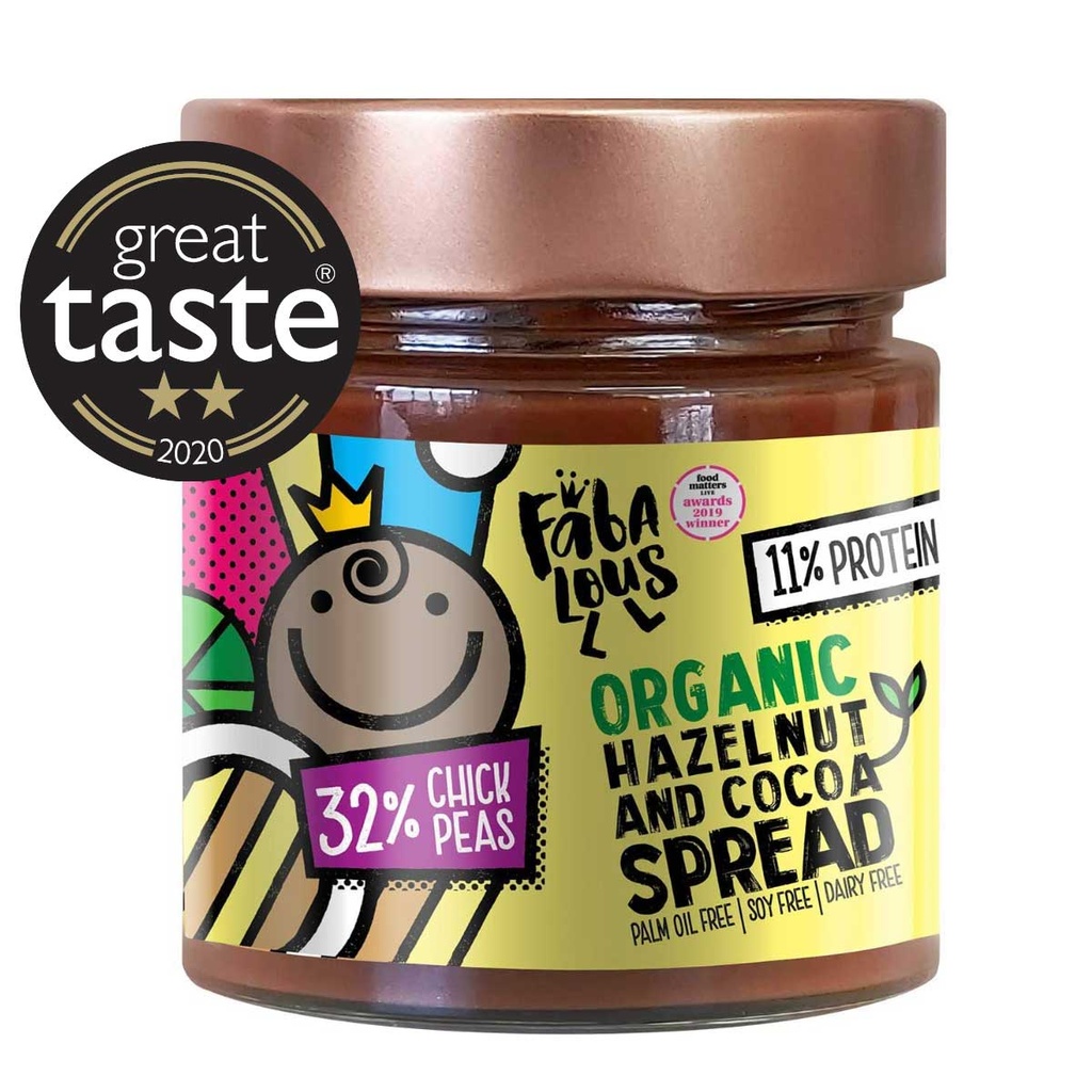 Fabalous Organic Hazelnut and Cocoa Chickpea Spread 200g
