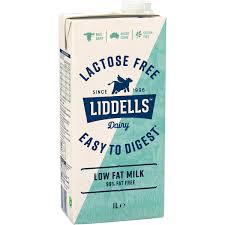 Liddells Lactose Free Low Fat Milk 1litre