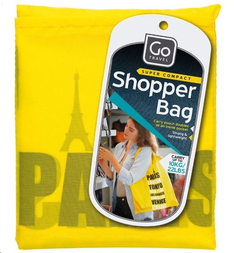 Bag - Foldable Shopper - Travel - Yellow