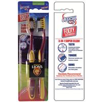 AFL - Brisbane Lions Toothbrush - Pk of 2  RRP $7.99