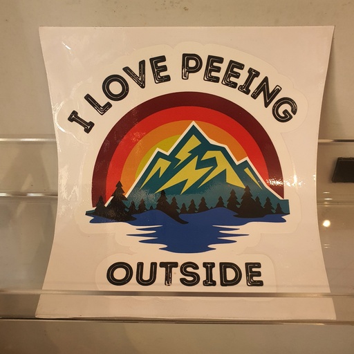 Sticker - "I Love Peeing Outside"