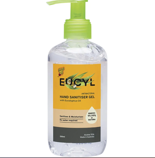 BUG-GRRR OFF EUCYL Hand Sanitiser Gel with Eucalyptus 250ml