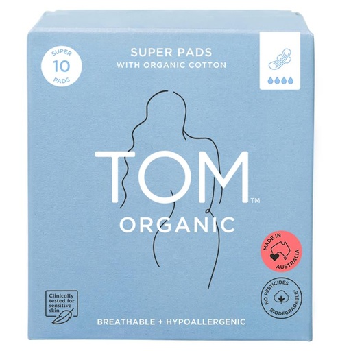 TOM ORGANIC Pads Super 10pk
