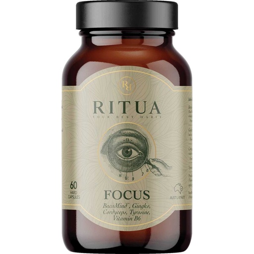 RITUA FOCUS BacoMind Ginko Cordyceps Tyrosine B6 60