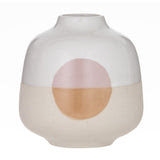 Ceramic - Ekua Vessel h17cm - Wht/ Sand/ Pink