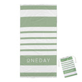 Oneday - Baked Irregular Stripe Towel - Sage 